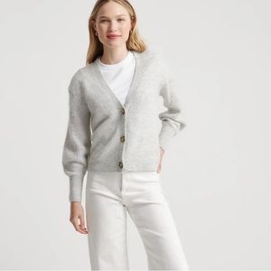 Baby Alpaca-Wool Cropped Cardigan